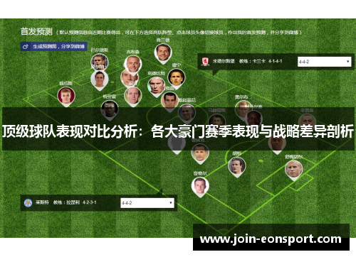顶级球队表现对比分析：各大豪门赛季表现与战略差异剖析