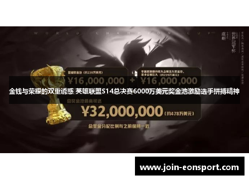 金钱与荣耀的双重诱惑 英雄联盟S14总决赛6000万美元奖金池激励选手拼搏精神