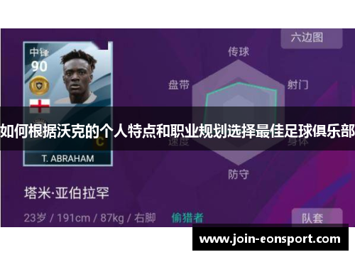 如何根据沃克的个人特点和职业规划选择最佳足球俱乐部
